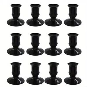 Set of 18 Black Candle Holders